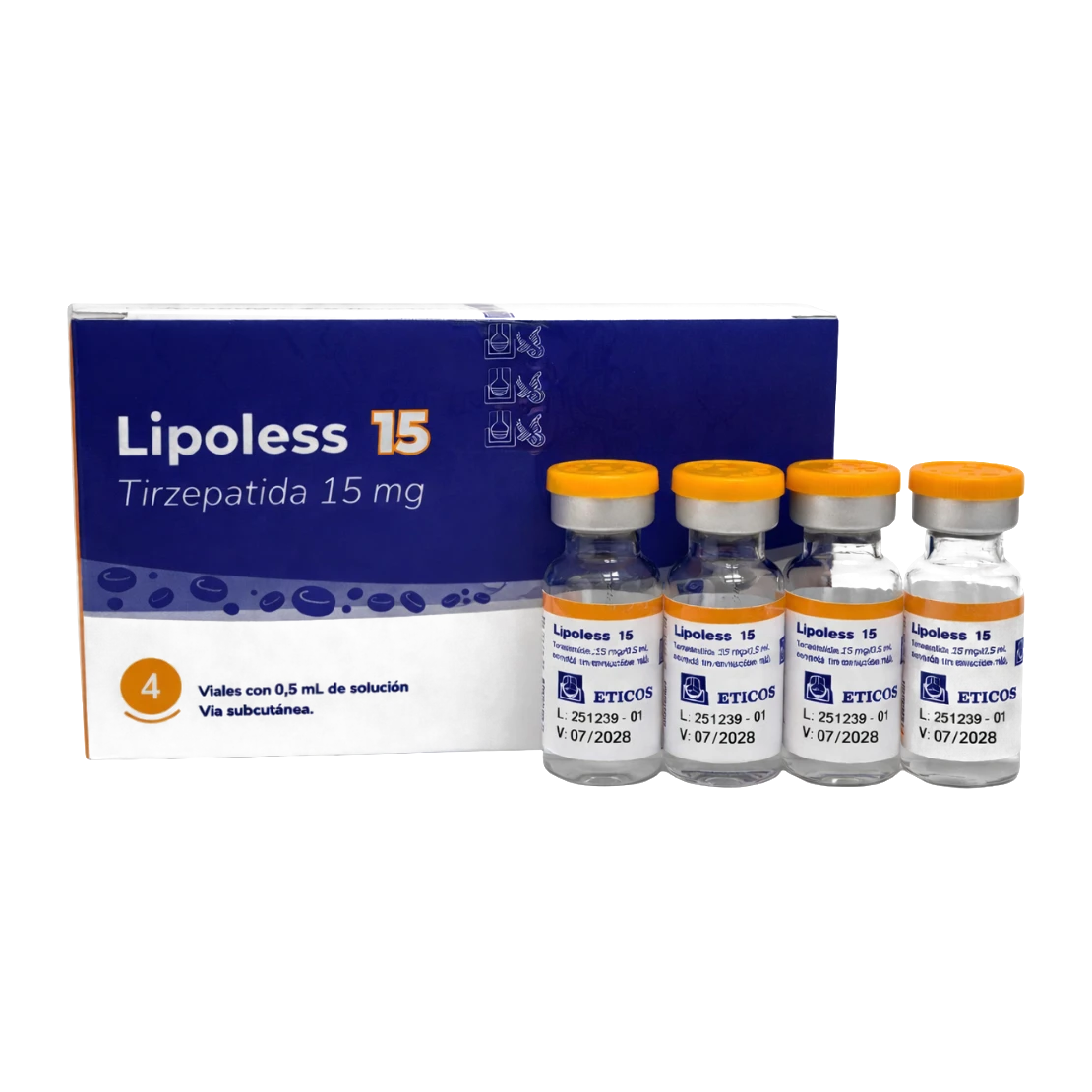 LIPOLESS 15MG - 4 AMPOLAS