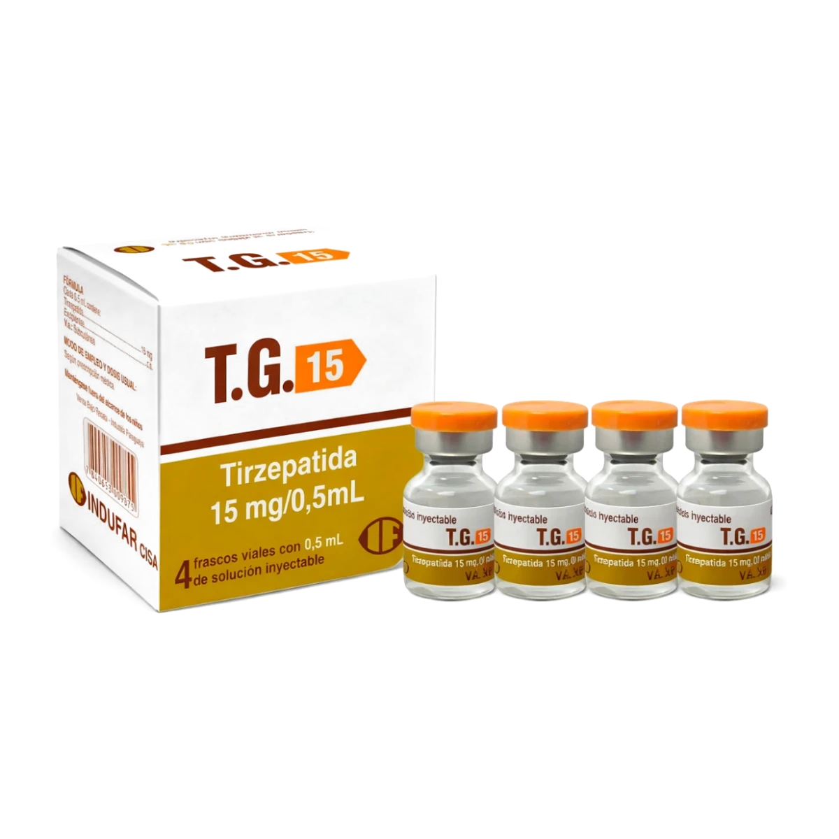 T.G. 15MG - 4 AMPOLAS